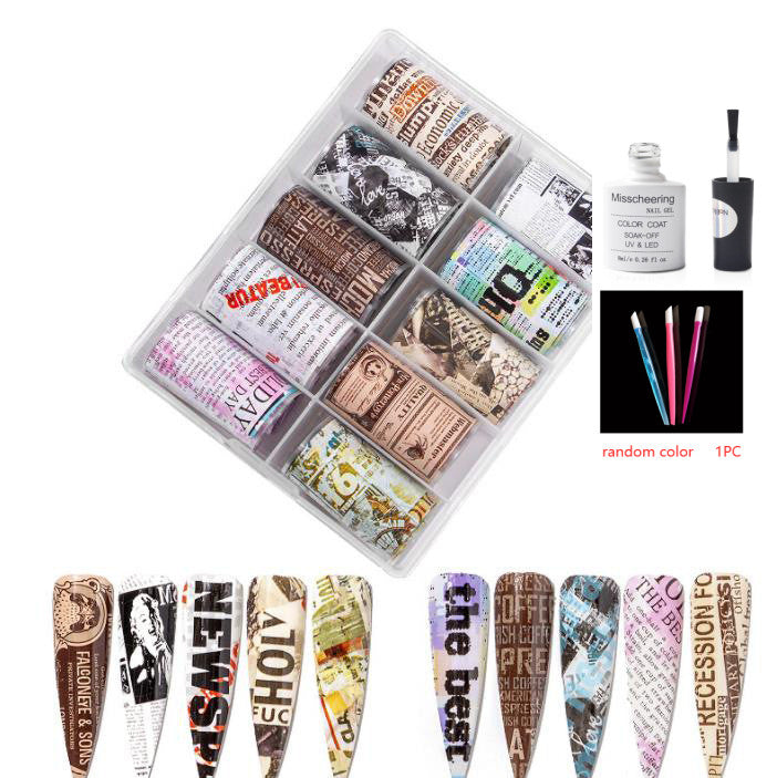 Nail Art Transfer Foils Set Of 12 - NJPH Best Selling 