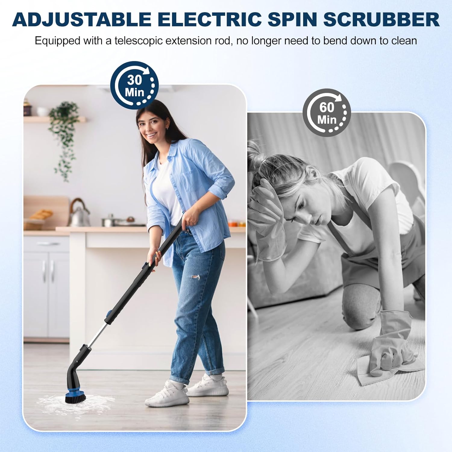 Electric Spin Scrubber, Cordless Cleaning Brush - NJPH Best Selling 