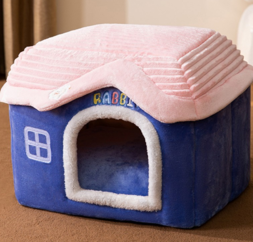 Foldable Dog House Pet Cat Bed Winter Dog Villa Sleep Kennel Removable Nest Warm Enclosed Cave Sofa Pets Supplies - NJPH Best Selling 