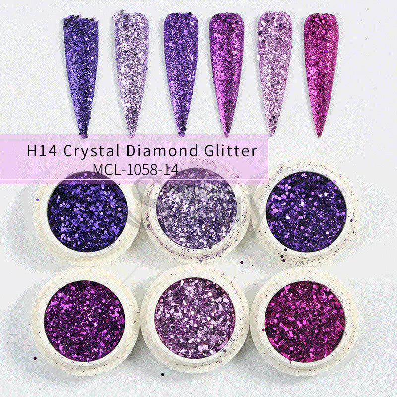 Glitter Set Mermaid Aurora Nail Powder - NJPH Best Selling 