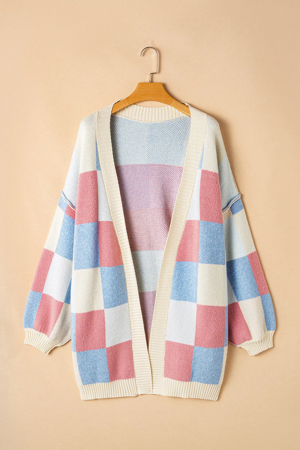 Color Block Open Front Long Sleeve Cardigan - NJPH Best Selling 