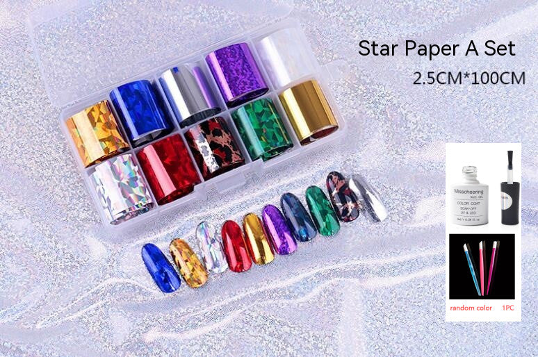 Nail Art Transfer Foils Set Of 12 - NJPH Best Selling 