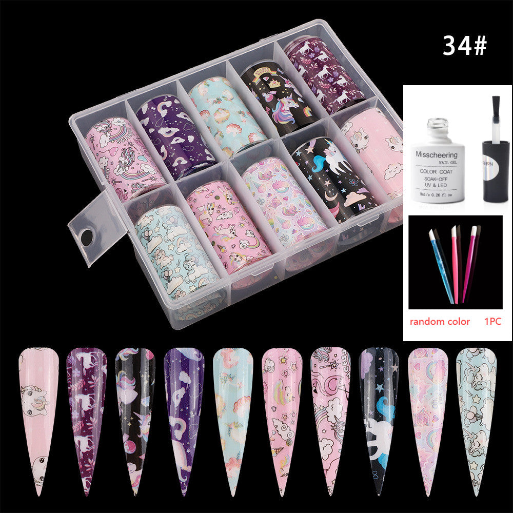 Nail Art Transfer Foils Set Of 12 - NJPH Best Selling 