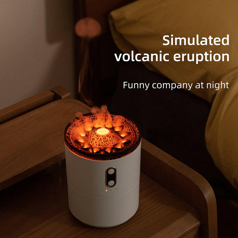 Volcanic Flame Aroma Essential Oil Diffuser USB Portable Jellyfish Air Humidifier Night Light Lamp Fragrance Humidifier - NJPH Best Selling 