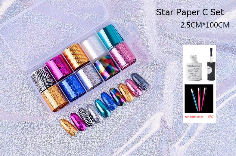 Nail Art Transfer Foils Set Of 12 - NJPH Best Selling 