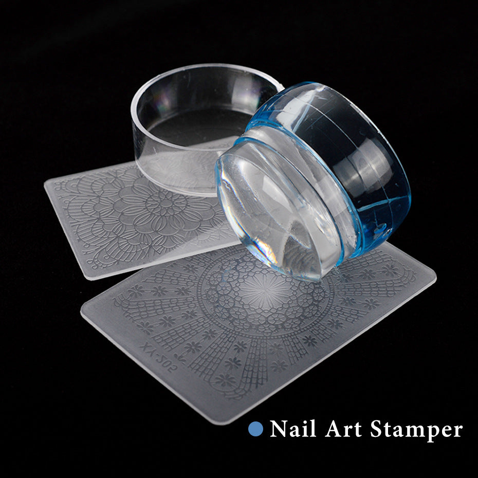 Nail Art Transparent Transfer Stamp Three-color Cover - NJPH Best Selling 