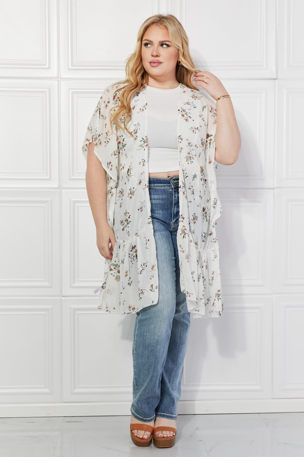 Justin Taylor Meadow of Daisies Floral Kimono - NJPH Best Selling 