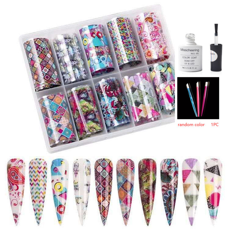 Nail Art Transfer Foils Set Of 12 - NJPH Best Selling 