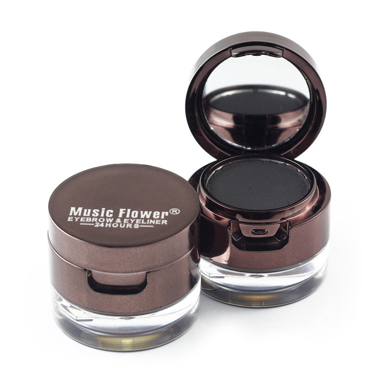 Music Flower Brown Black Gel Eyeliner Eyebrow Powder - NJPH Best Selling 