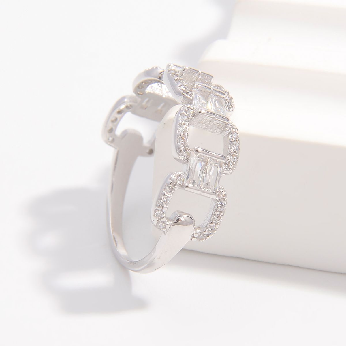 925 Sterling Silver Zircon Cutout Ring - NJPH Best Selling 