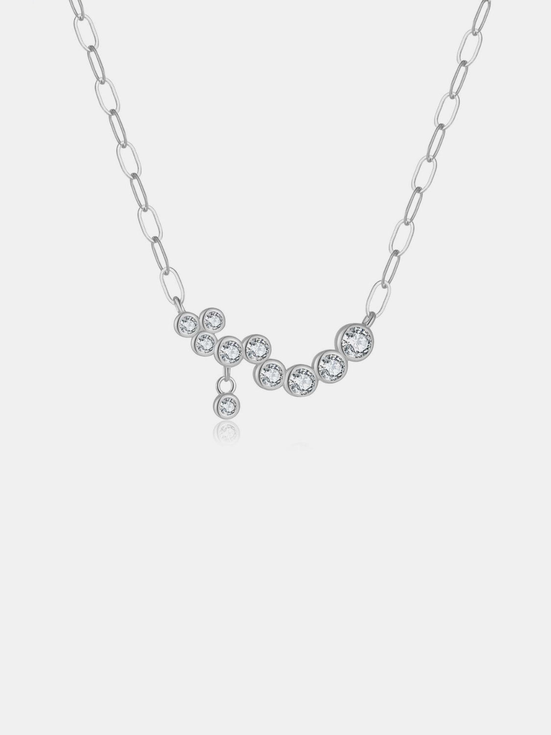 925 Sterling Silver Inlaid Zircon Necklace - NJPH Best Selling 