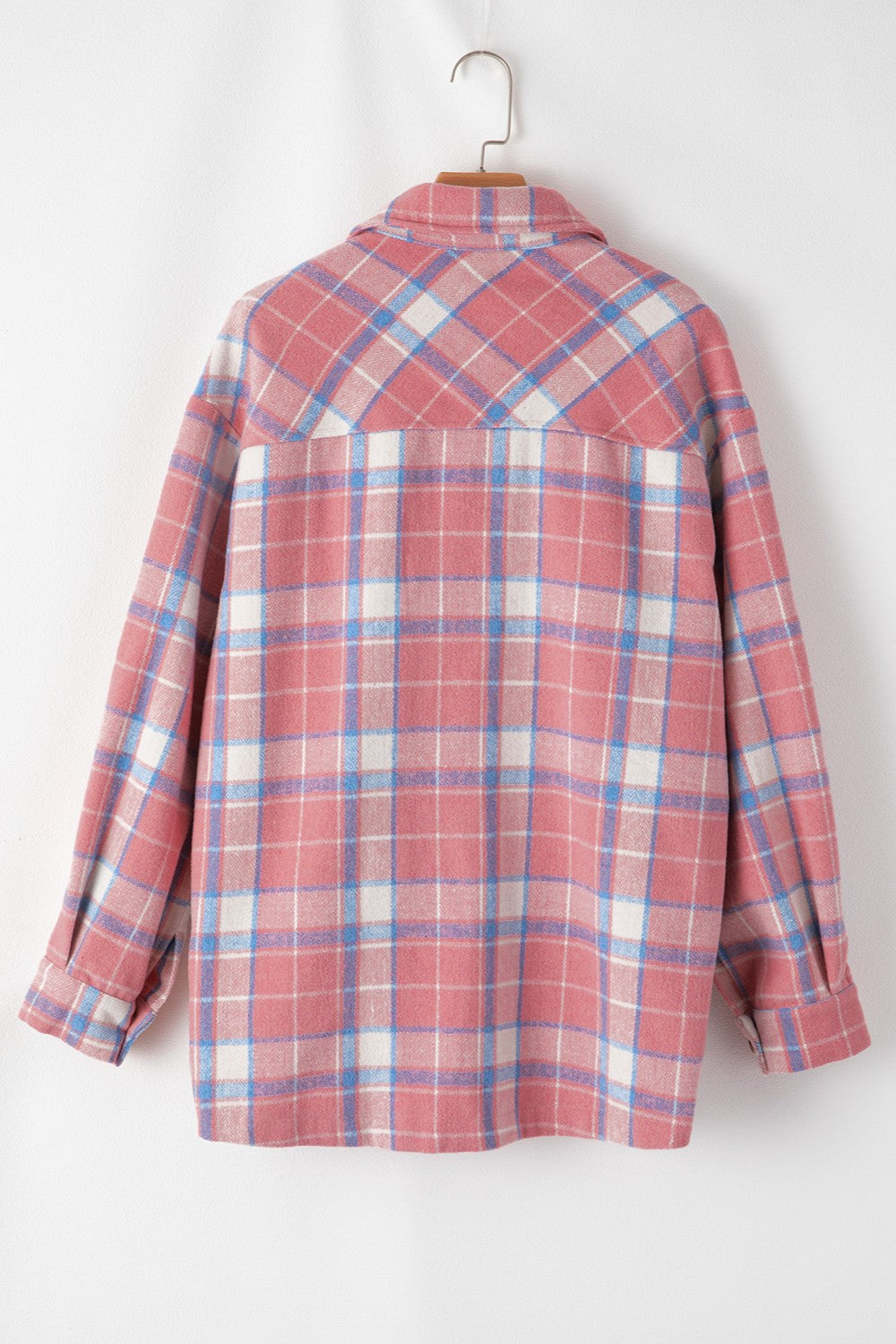 Plaid Button Up Long Sleeve Shacket - NJPH Best Selling 