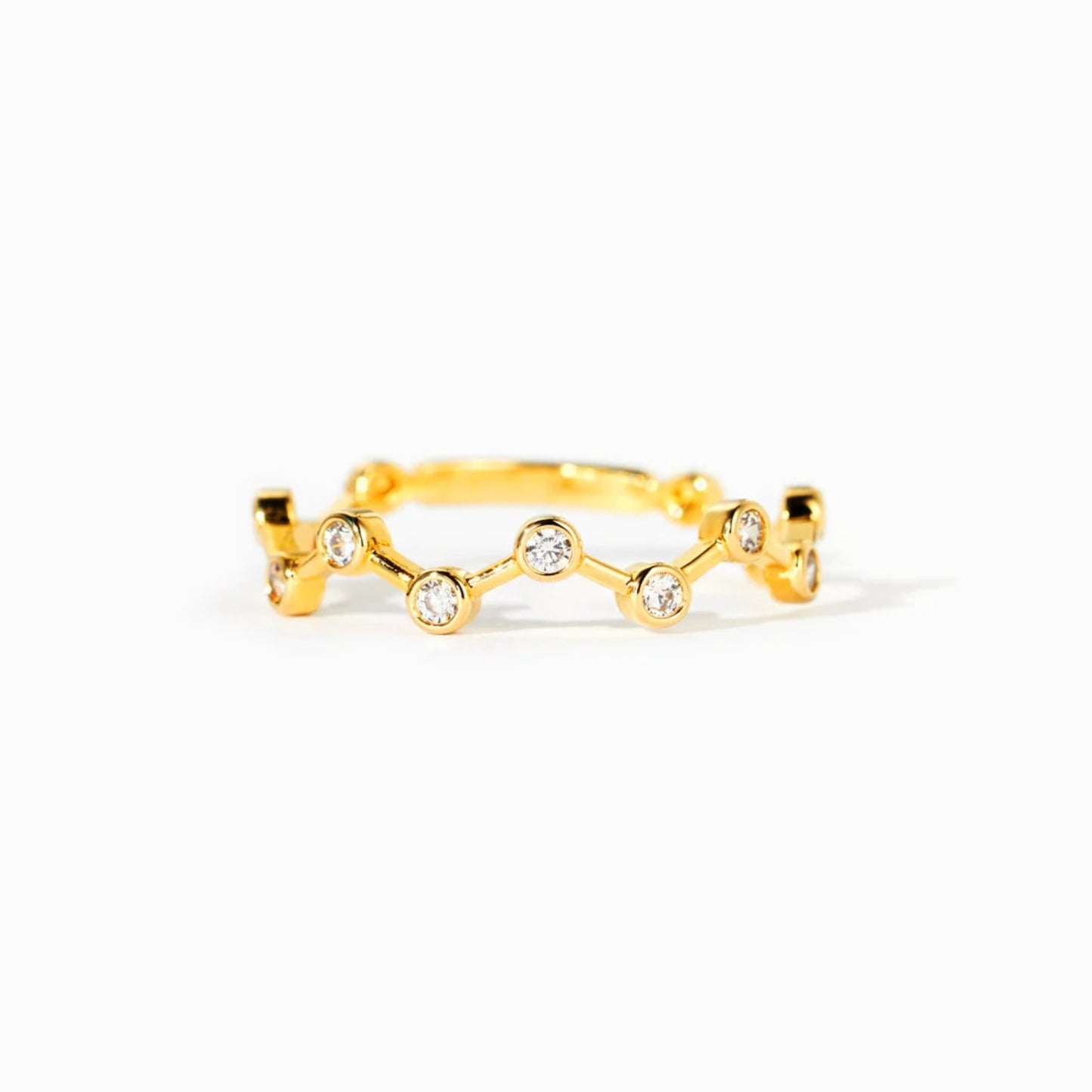 18K Gold-Plated 925 Sterling Silver Zircon Ring - NJPH Best Selling 