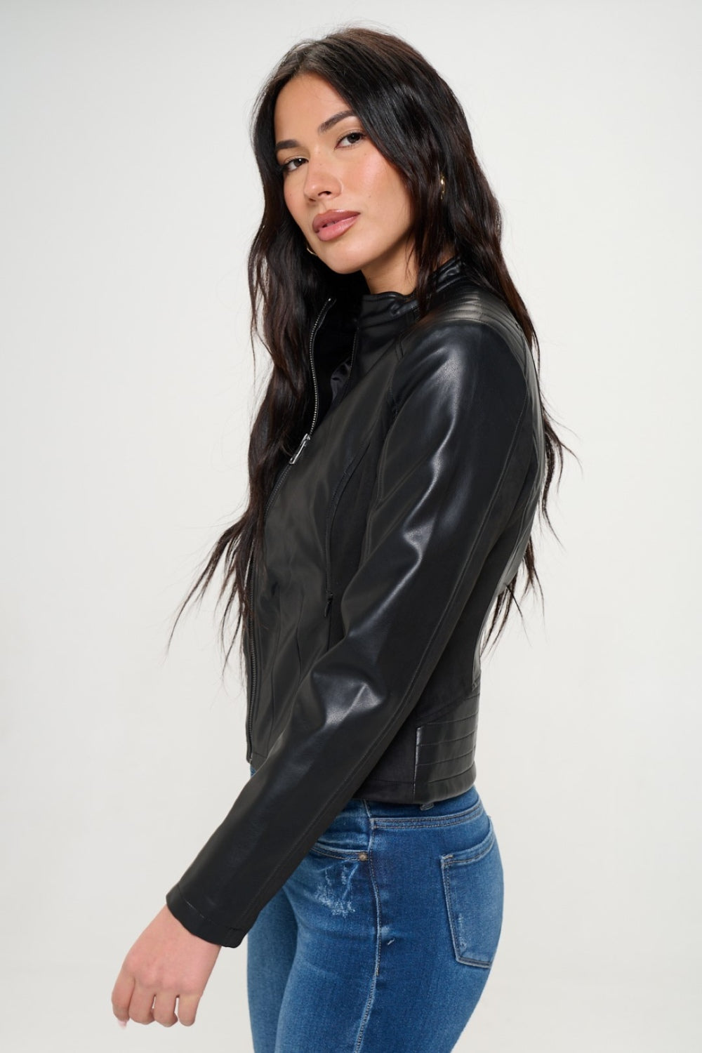 Coalition LA Zip Up Vegan Moto Jacket - NJPH Best Selling 