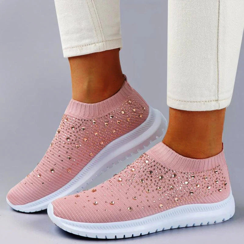 Rhinestone Flyknit Sneakers - NJPH Best Selling 