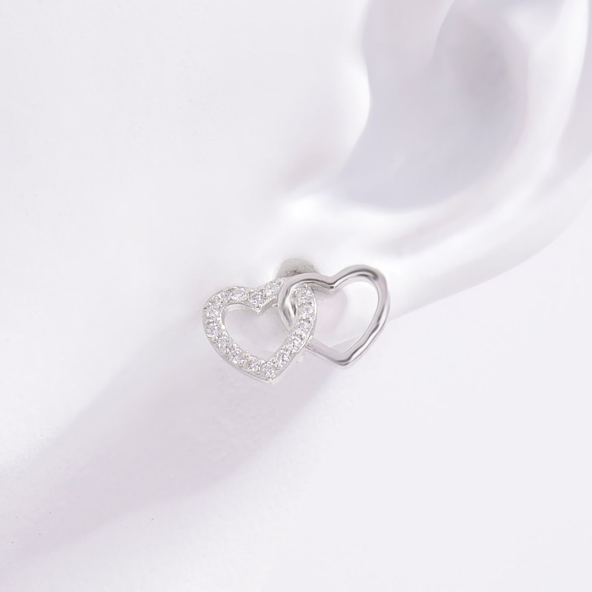 925 Sterling Silver Zircon Heart Earrings - NJPH Best Selling 