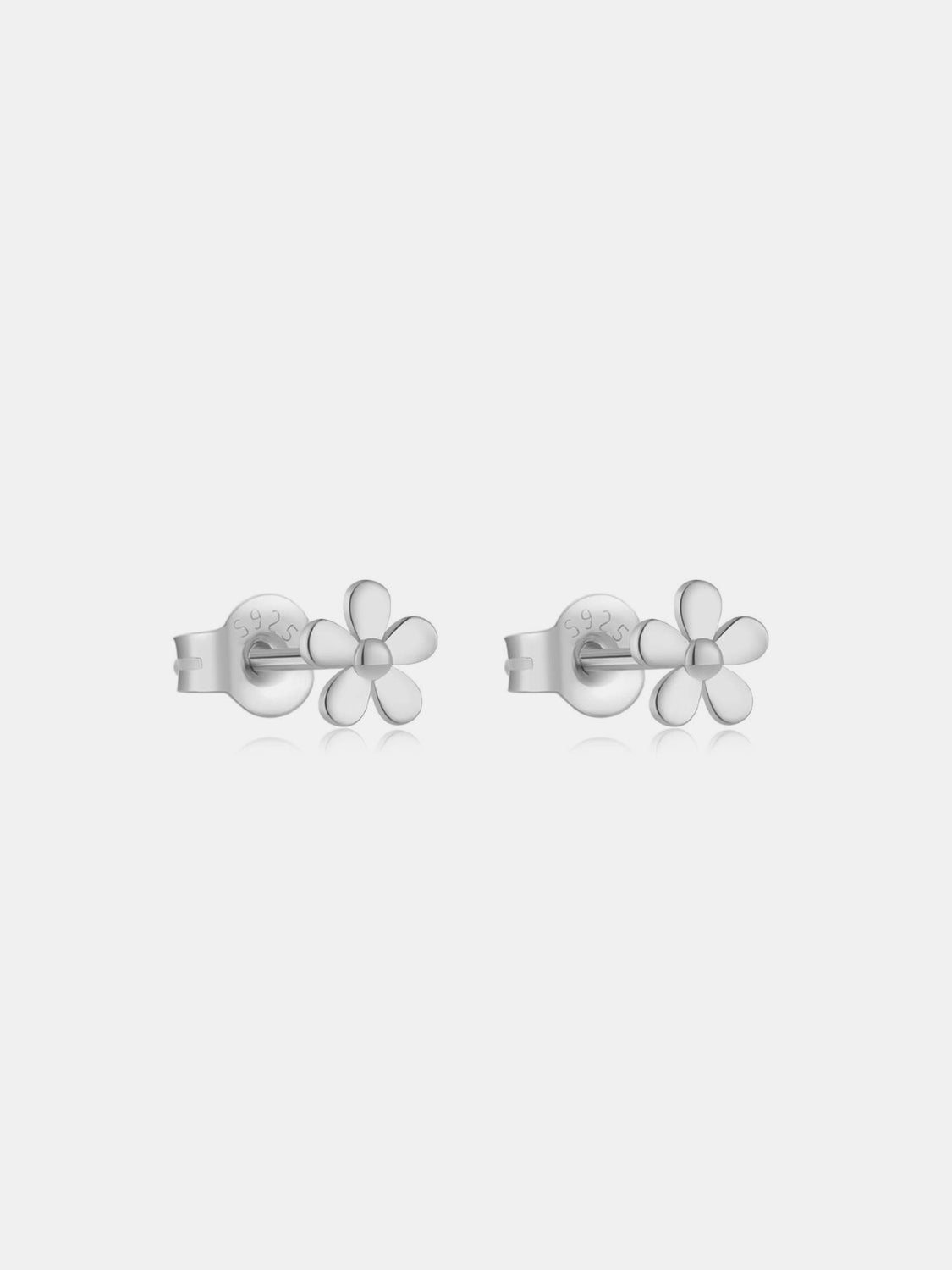 925 Sterling Silver Flower Shape Stud Earrings - NJPH Best Selling 