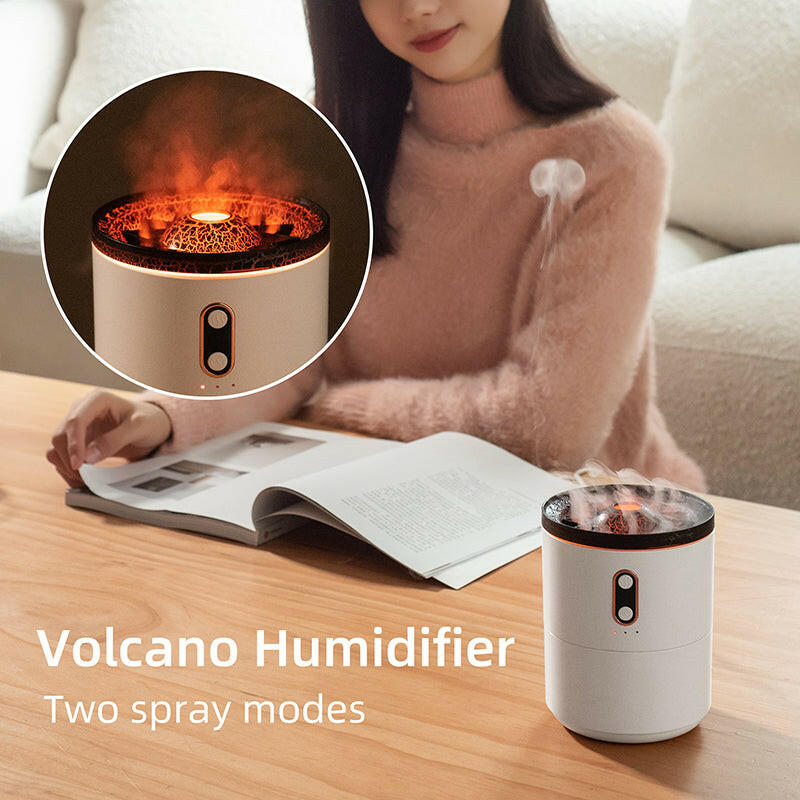 Volcanic Flame Aroma Essential Oil Diffuser USB Portable Jellyfish Air Humidifier Night Light Lamp Fragrance Humidifier - NJPH Best Selling 