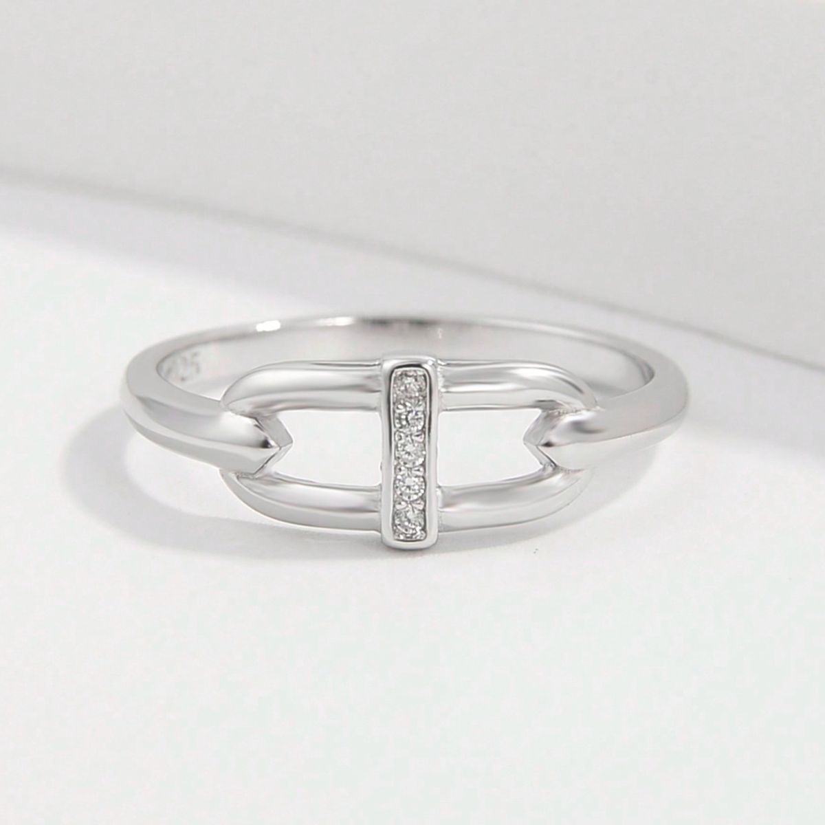 925 Sterling Silver Inlaid Zircon Ring - NJPH Best Selling 