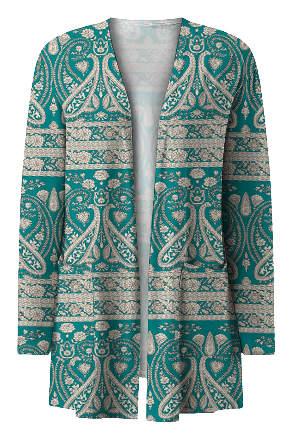 Printed Long Sleeve Cardigan - NJPH Best Selling 