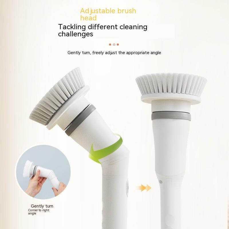 Electric Scrubber Cleaning Wall Long Handle Elbow Telescopic Multifunction Cleaning Brush - NJPH Best Selling 