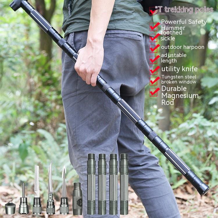 Outdoor Multifunctional Self-defense Stick Alpenstock - NJPH Best Selling 