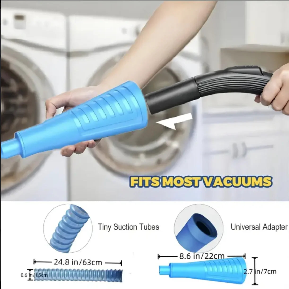 1pc Dryer Vent Cleaner Kit Vacuum Attachment Bendable Dryer Lint Remover Dryer Lint Screen Cleaning Hose - NJPH Best Selling 