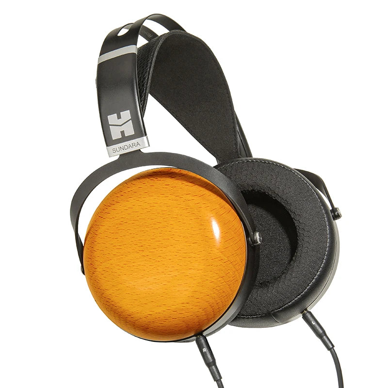 HIFIMAN SUNDARA Closed-Back Over-Ear Planar Magnetic Wired Hi-Fi Headphones with Stealth Magnet Design, Wood Ear Cups - NJPH Best Selling 