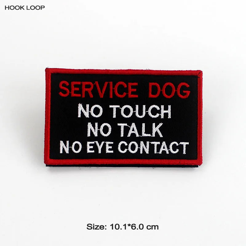 Therapy Service Dog Badges Hook Loop Patches for DOG PET Do Not Touch In Training Security Vests Harnesses Emblem Stickers - NJPH Best Selling 