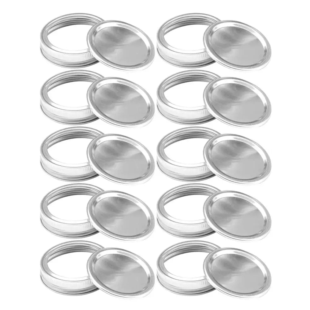 10PCS Wide Mouth Lids Mason Jar Lids Leak Proof Secure Mason Canning Jar Caps for Mason Canning Jars Diameter 70mm 86mm - NJPH Best Selling 