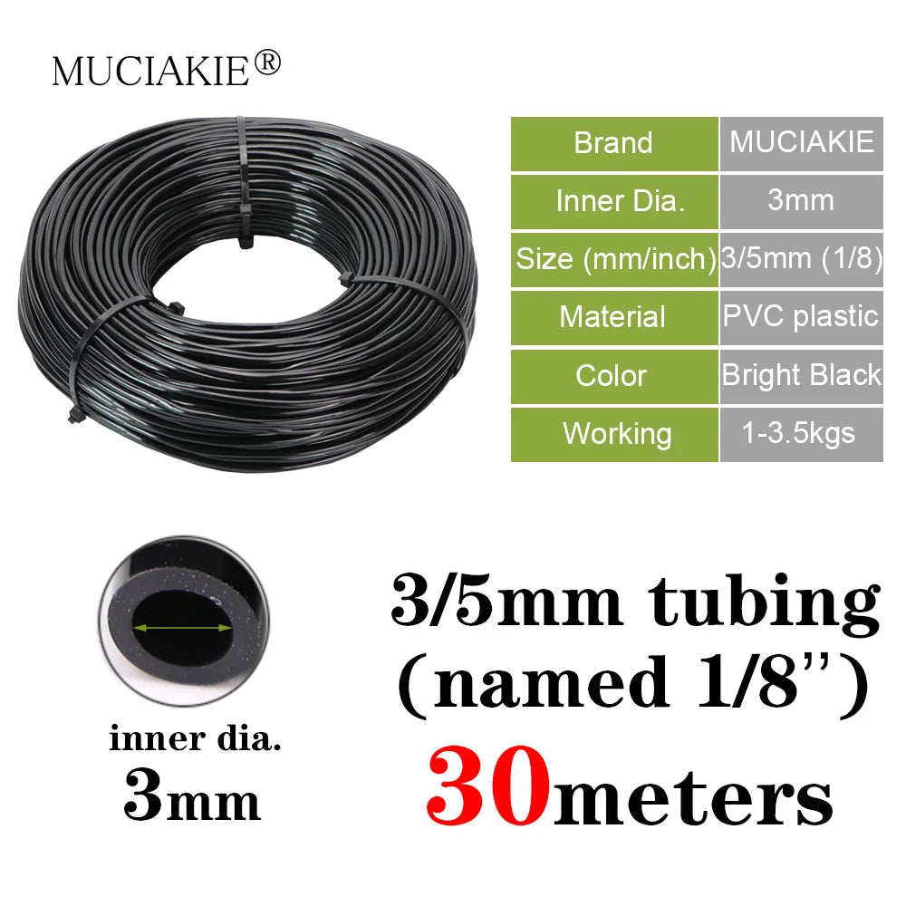 3/5mm 4/7mm 8/11mm New PVC Garden Water Hose Irrigation Watering Tubing 1/8'' 1/4'' 3/8'' Black White Blue Transparent Hose - NJPH Best Selling 