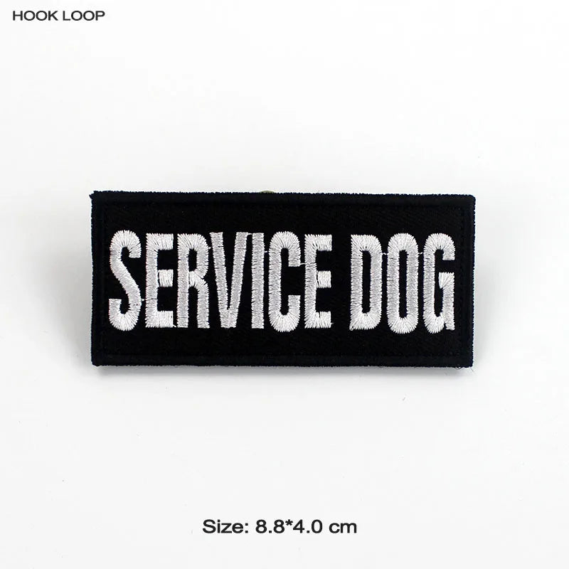 Therapy Service Dog Badges Hook Loop Patches for DOG PET Do Not Touch In Training Security Vests Harnesses Emblem Stickers - NJPH Best Selling 