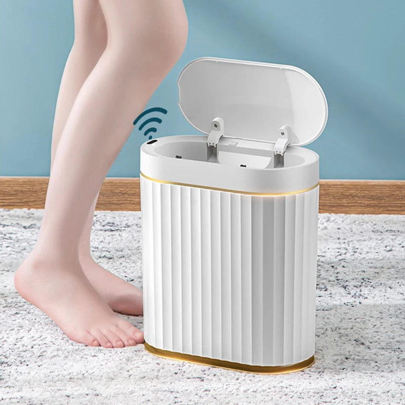 7L Smart Sensor Trash Can For Kitchen Garbage Tin For Bathroom Light Luxury Family Living Room Cracks Trash Bin Cubo Basura - NJPH Best Selling 