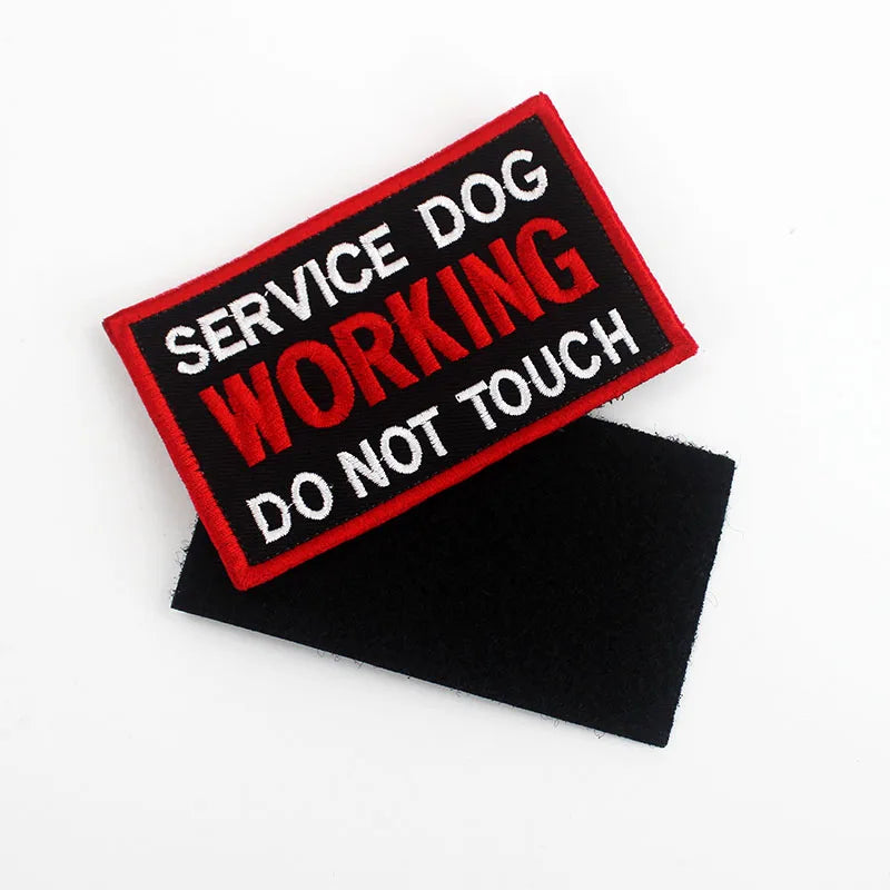 Therapy Service Dog Badges Hook Loop Patches for DOG PET Do Not Touch In Training Security Vests Harnesses Emblem Stickers - NJPH Best Selling 