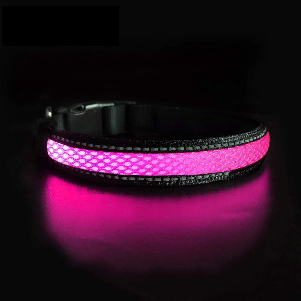 MASBRILL LED Dog Collar Luminous Pet Products Safety Stylish Flashing Glow Necklace Waterproof Reflective Pet Dog Accessories - NJPH Best Selling 