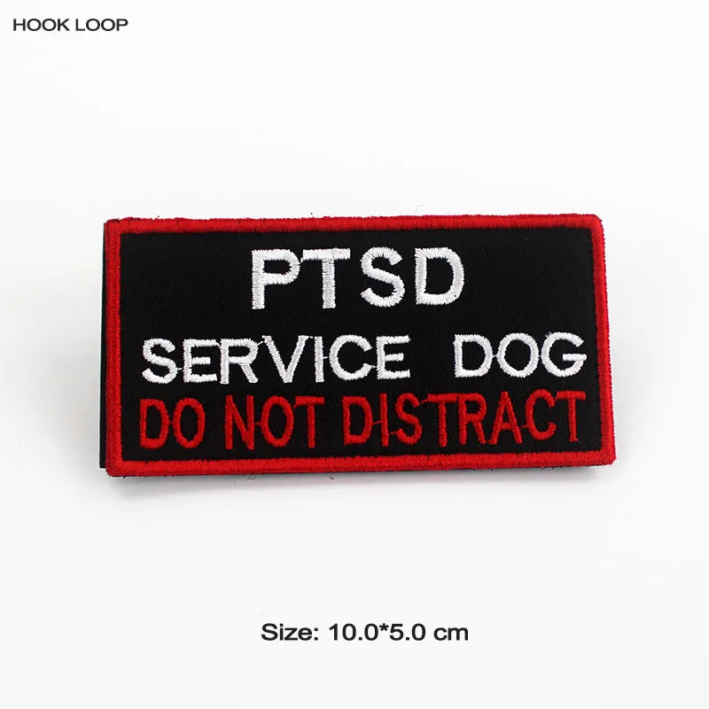 Therapy Service Dog Badges Hook Loop Patches for DOG PET Do Not Touch In Training Security Vests Harnesses Emblem Stickers - NJPH Best Selling 