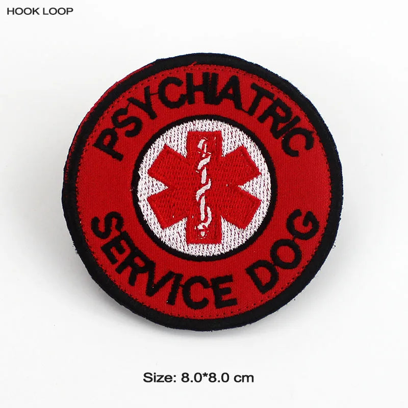 Therapy Service Dog Badges Hook Loop Patches for DOG PET Do Not Touch In Training Security Vests Harnesses Emblem Stickers - NJPH Best Selling 