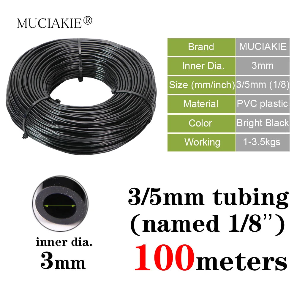 3/5mm 4/7mm 8/11mm New PVC Garden Water Hose Irrigation Watering Tubing 1/8'' 1/4'' 3/8'' Black White Blue Transparent Hose - NJPH Best Selling 