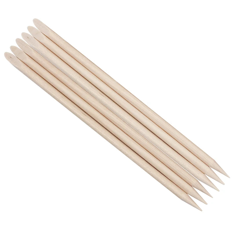 100pcs Nail Wooden Cuticle Pusher Nail Art Stickers Orange Wood Sticks Cuticle Removal Manicure Nail Art Tools - NJPH Best Selling 