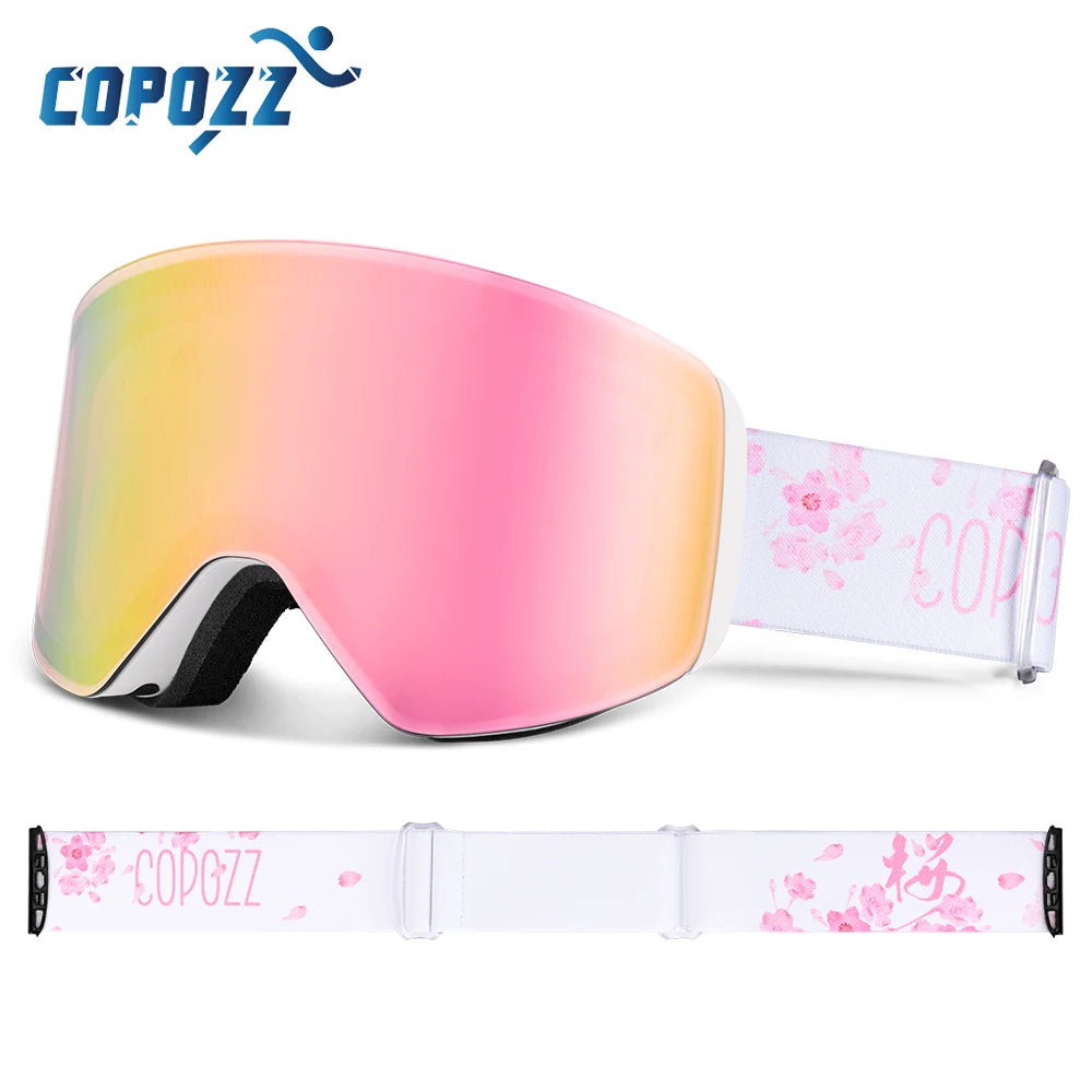 COPOZZ Professional Winter Ski Goggles Magnetic Quick-Change Double Layers Anti-Fog Snowboard goggles Men Women Ski Equipment - NJPH Best Selling 