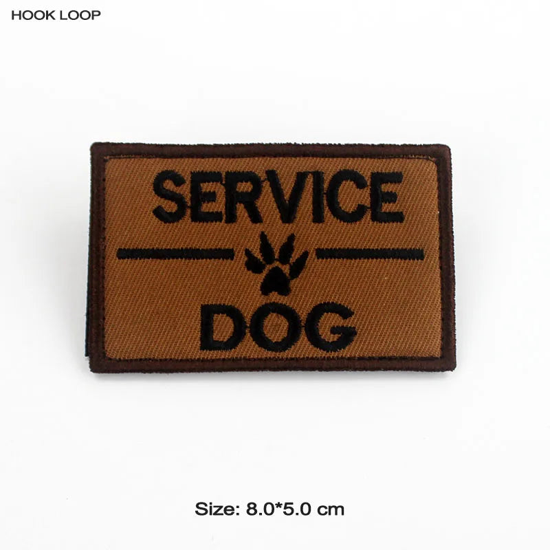 Therapy Service Dog Badges Hook Loop Patches for DOG PET Do Not Touch In Training Security Vests Harnesses Emblem Stickers - NJPH Best Selling 