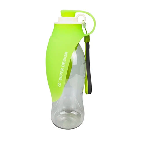 580ml Portable Pet Dog Water Bottle Soft Silicone Leaf Design Travel Dog Bowl For Puppy Cat Drinking Outdoor Pet Water Dispenser - NJPH Best Selling 