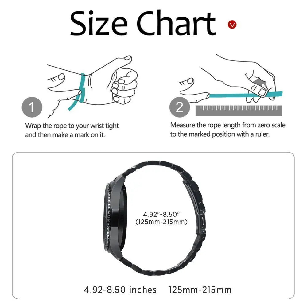 18 20 22 24mm Full Stainless Steel Watchband For SAMSUNG GEAR S3 S2 Classic Straps Galaxy watch 42 46mm Huawei Watch 2 Pro/ GT - NJPH Best Selling 