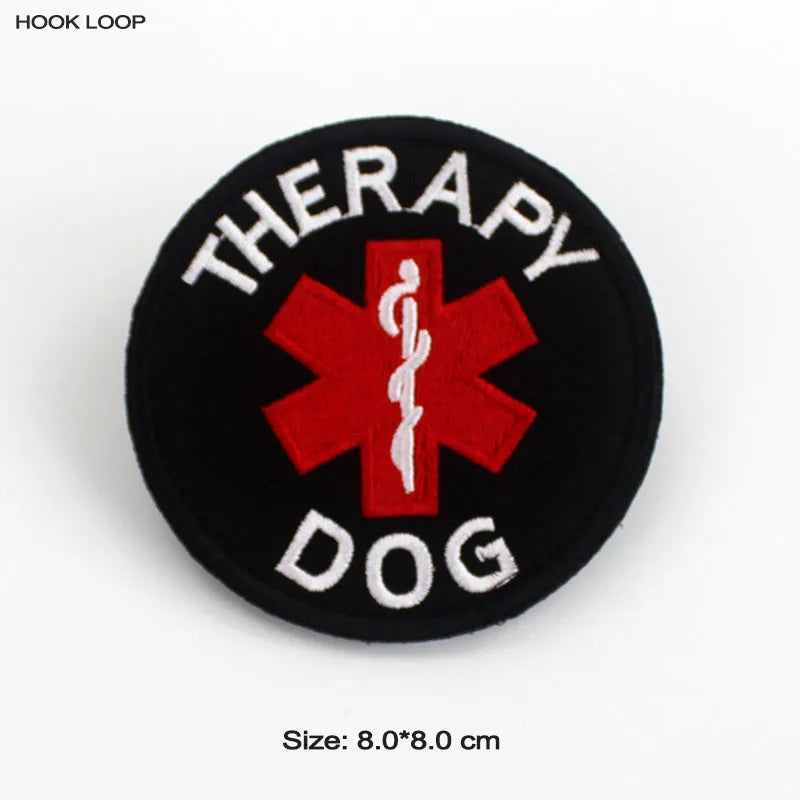 Therapy Service Dog Badges Hook Loop Patches for DOG PET Do Not Touch In Training Security Vests Harnesses Emblem Stickers - NJPH Best Selling 