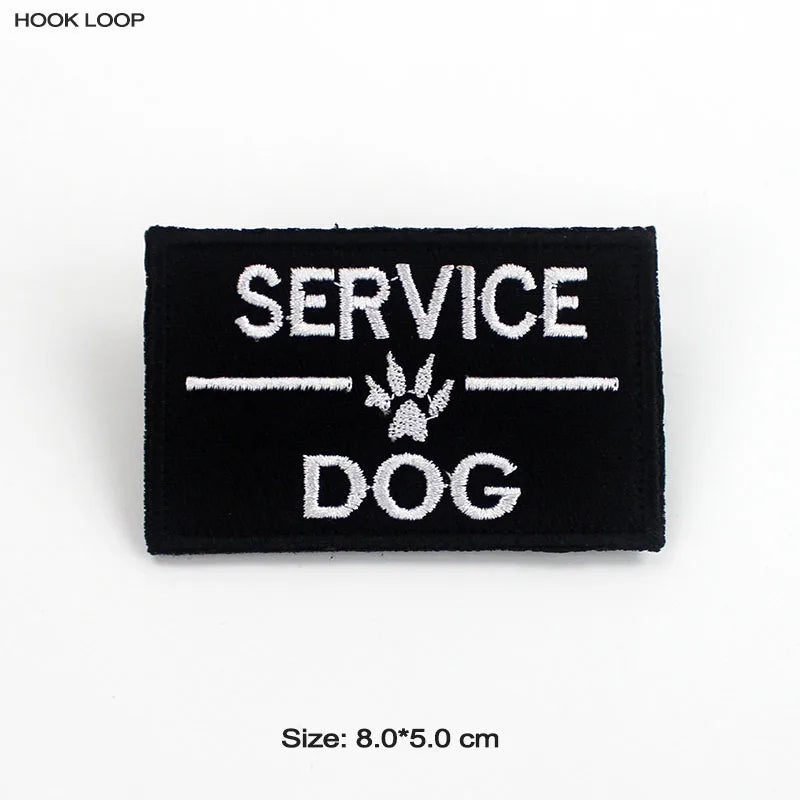 Therapy Service Dog Badges Hook Loop Patches for DOG PET Do Not Touch In Training Security Vests Harnesses Emblem Stickers - NJPH Best Selling 