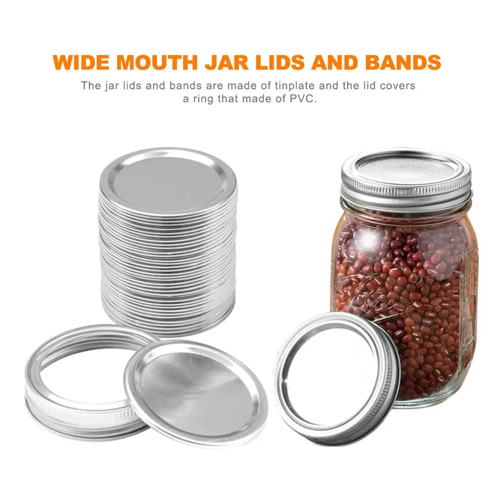 10PCS Wide Mouth Lids Mason Jar Lids Leak Proof Secure Mason Canning Jar Caps for Mason Canning Jars Diameter 70mm 86mm - NJPH Best Selling 