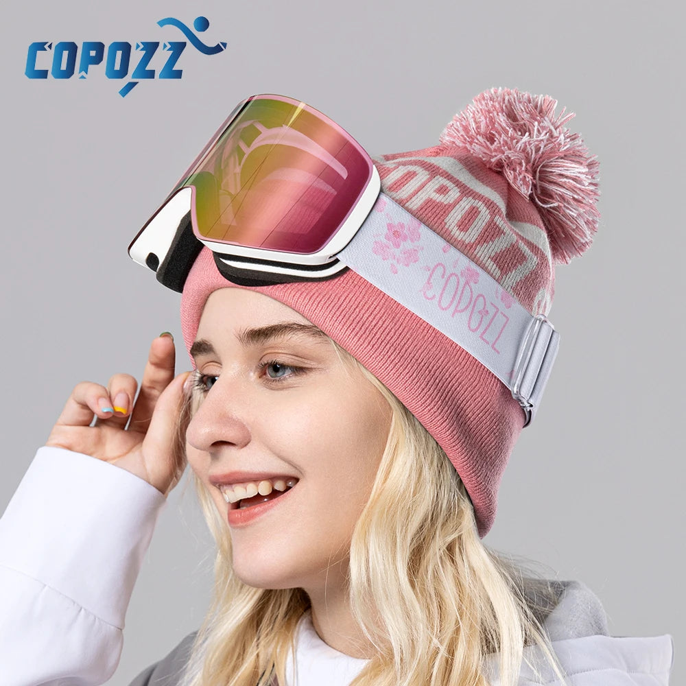 COPOZZ Professional Winter Ski Goggles Magnetic Quick-Change Double Layers Anti-Fog Snowboard goggles Men Women Ski Equipment - NJPH Best Selling 