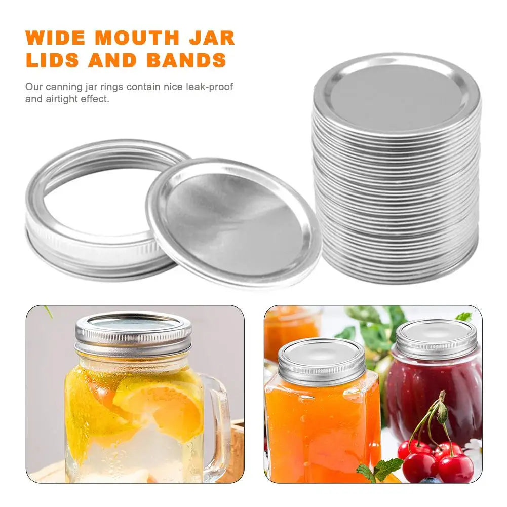 10PCS Wide Mouth Lids Mason Jar Lids Leak Proof Secure Mason Canning Jar Caps for Mason Canning Jars Diameter 70mm 86mm - NJPH Best Selling 