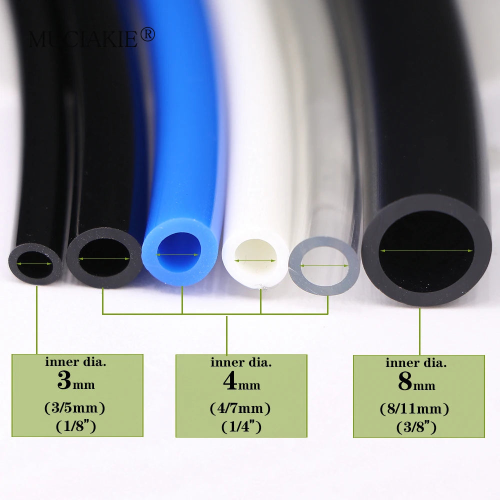 3/5mm 4/7mm 8/11mm New PVC Garden Water Hose Irrigation Watering Tubing 1/8'' 1/4'' 3/8'' Black White Blue Transparent Hose - NJPH Best Selling 