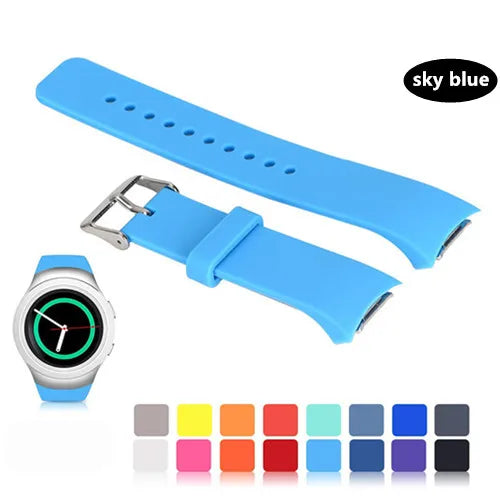 Sport Strap For Samsung Galaxy Gear S2 R720 R730 Smart Watch Band Silicone wristband bracelet correa watchband S 2 accessories - NJPH Best Selling 